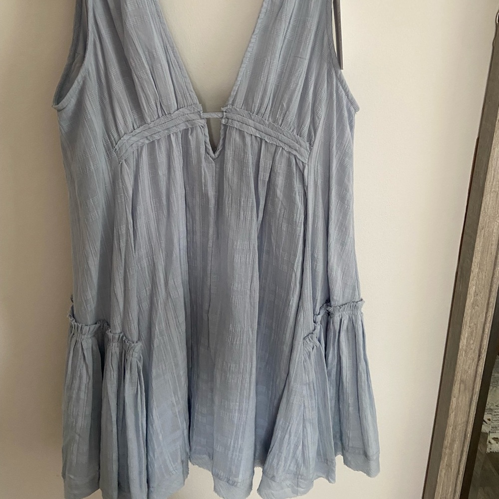 Cotton Candy CA light blue open back dress